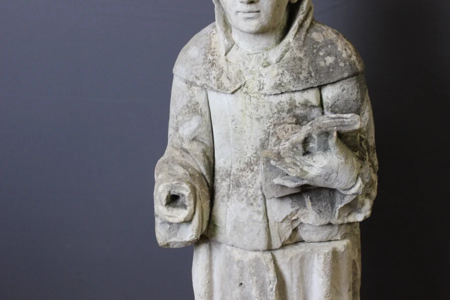 STONE SCULPTURE OF A MONK