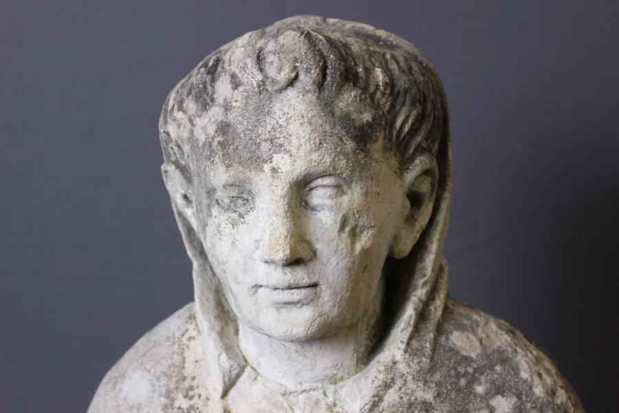 STONE SCULPTURE OF A MONK