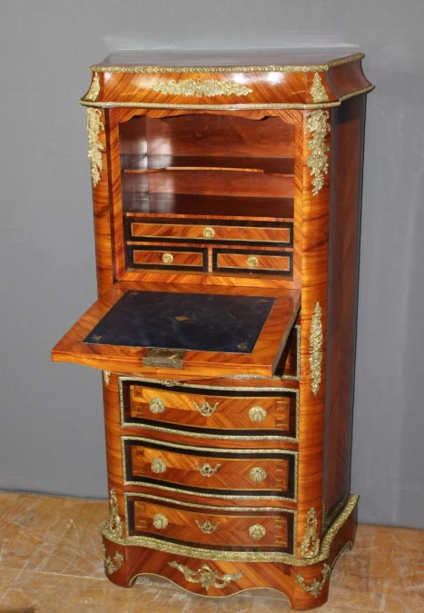 Secrétaire Napoléon III en marqueterie et bronze XIX
