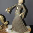 Chryséléphantine , Femme aux Lévriers  Par Georges Gori vers 1925