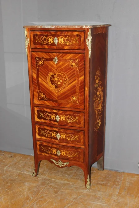 Secrétaire de style louis XV estampillé A. Monin fin XIX