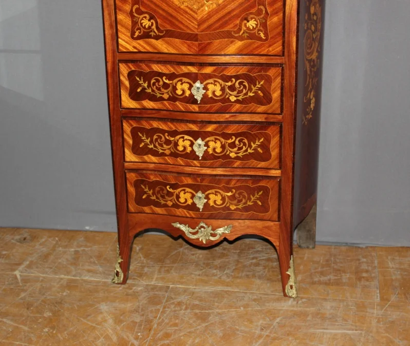 Secrétaire de style louis XV estampillé A. Monin fin XIX