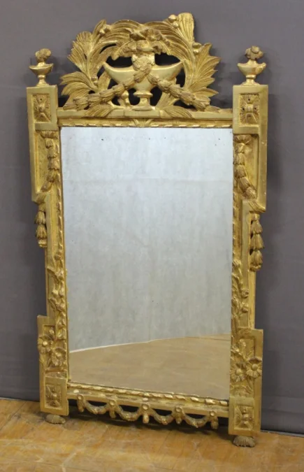 Miroir Louis XVI en bois doré XVIII