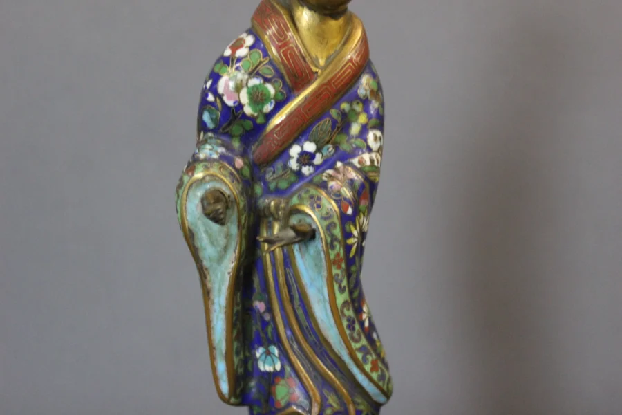 CHINESE CLOISONNE FIGURE