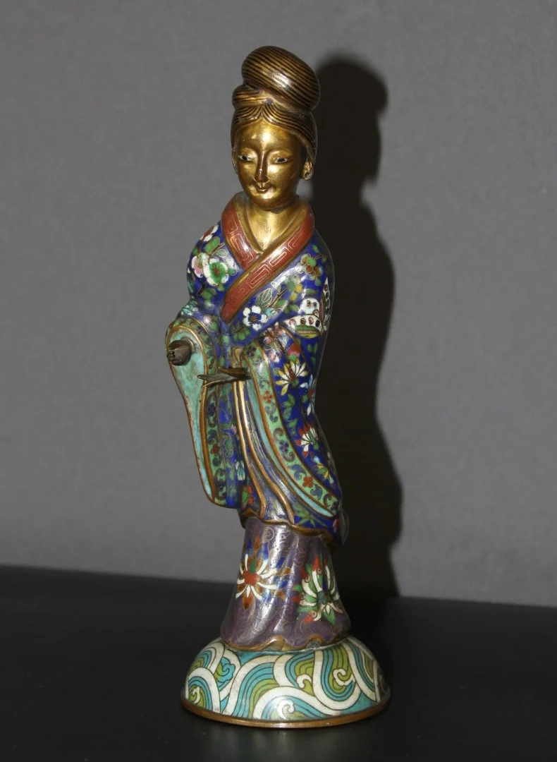 CHINESE CLOISONNE FIGURE