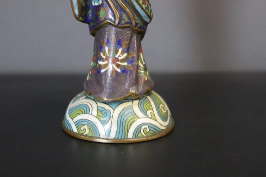 CHINESE CLOISONNE FIGURE
