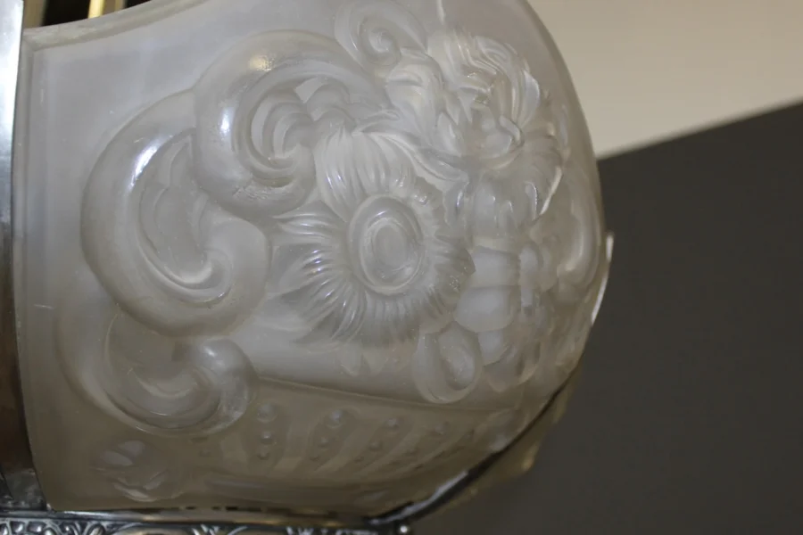Lustre à plaques d'époque Art Déco , diamètre 52 cm vers 1930