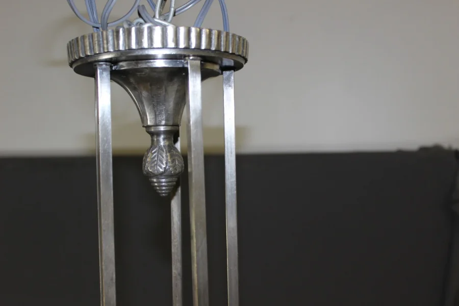 Lustre à plaques d'époque Art Déco , diamètre 52 cm vers 1930