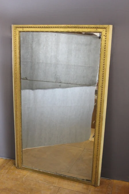 Important Miroir au mercure Louis XVI de boiserie début XIX
