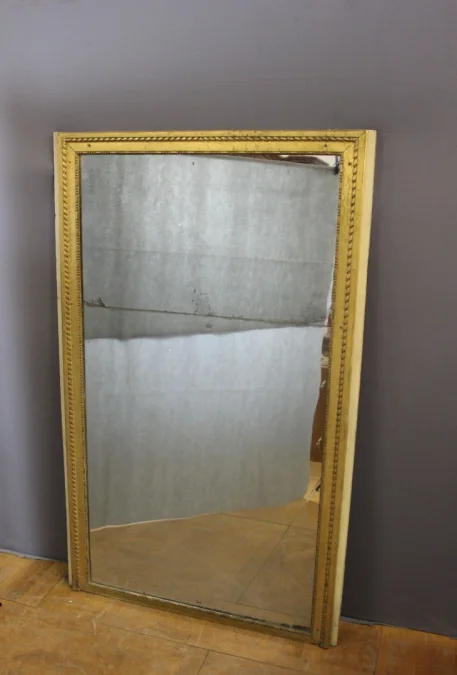 Important Miroir au mercure Louis XVI de boiserie début XIX