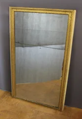 Important Miroir au mercure Louis XVI de boiserie début XIX