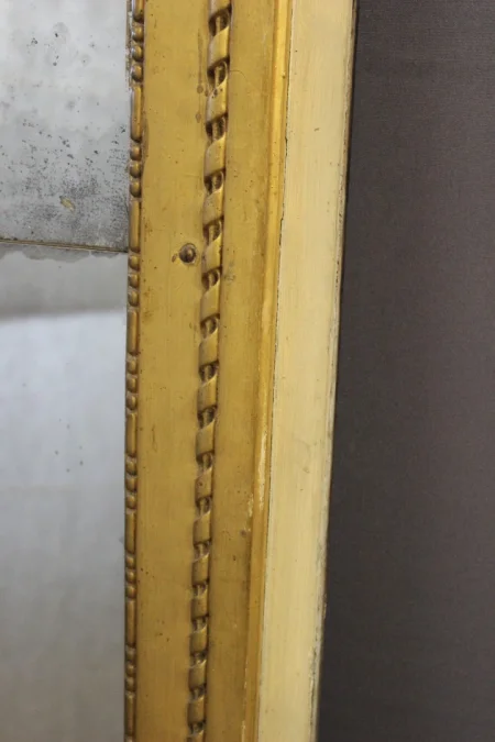 Important Miroir au mercure Louis XVI de boiserie début XIX