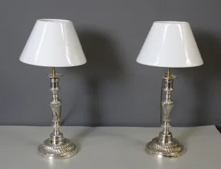 シルバープレートランプ2個