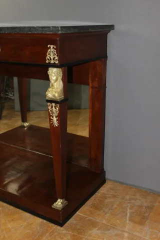 Console Retour d'Egypte  en acajou début XIXe