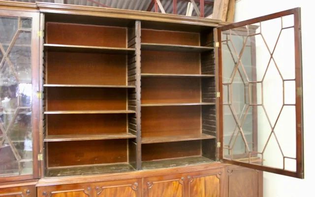 English Mahogany Bookcase Late 19th Century