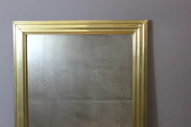 Brass Bistro Mirror And 19th Century Mercury Mirror