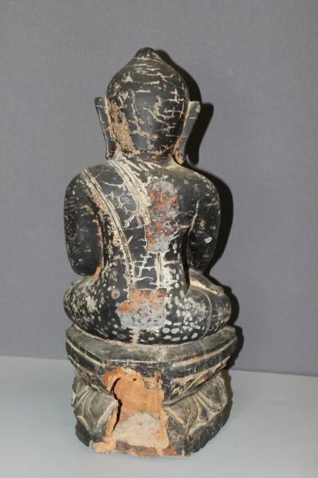 Black Lacquered Wood Buddha Burma Late 18th Century
