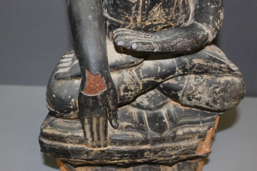 Black Lacquered Wood Buddha Burma Late 18th Century