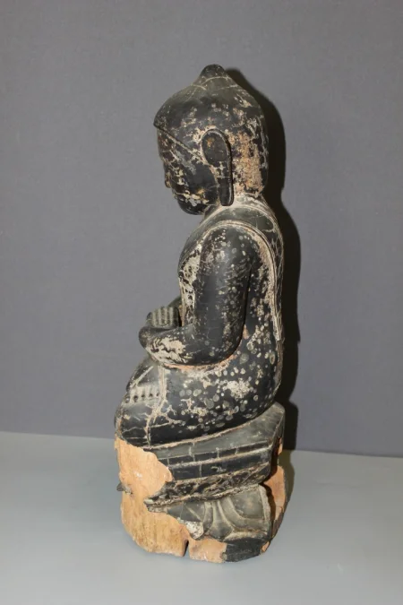 Black Lacquered Wood Buddha Burma Late 18th Century