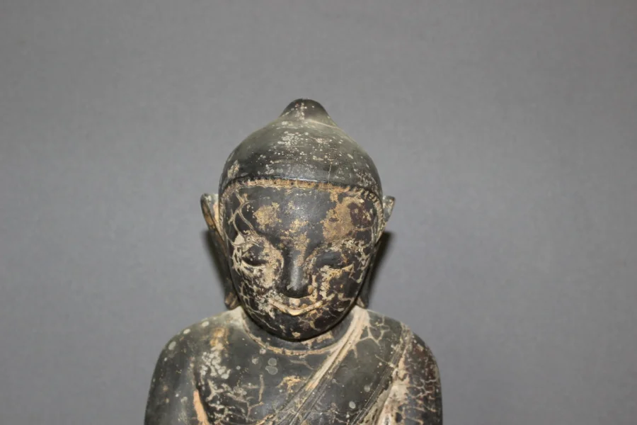 Black Lacquered Wood Buddha Burma Late 18th Century