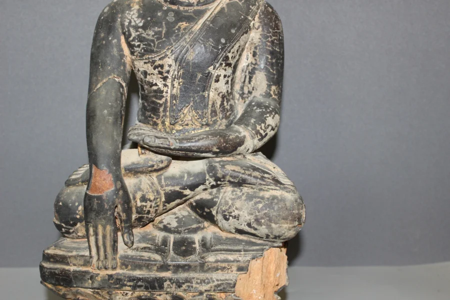 Black Lacquered Wood Buddha Burma Late 18th Century
