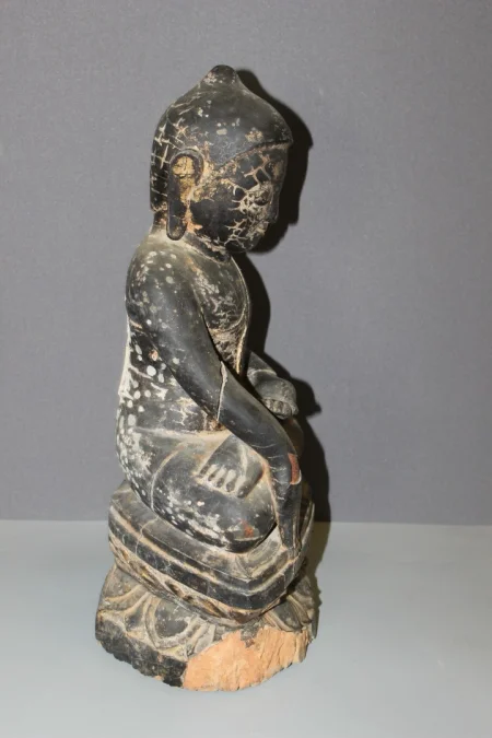 Black Lacquered Wood Buddha Burma Late 18th Century