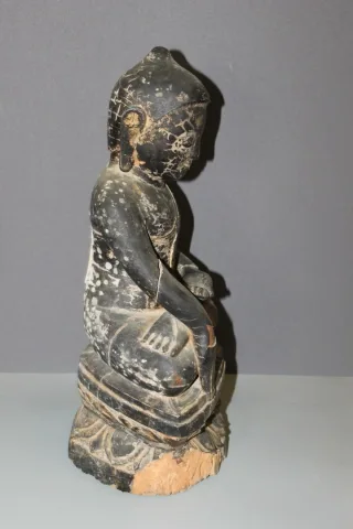Black Lacquered Wood Buddha Burma Late 18th Century