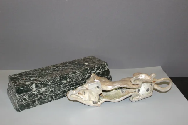 Lioness In Silver Bronze Circa 1930