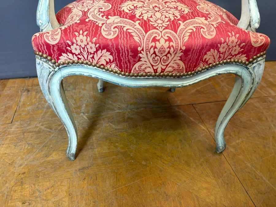 Pair Of Louis XV Style Polychrome Beech Cabriolets