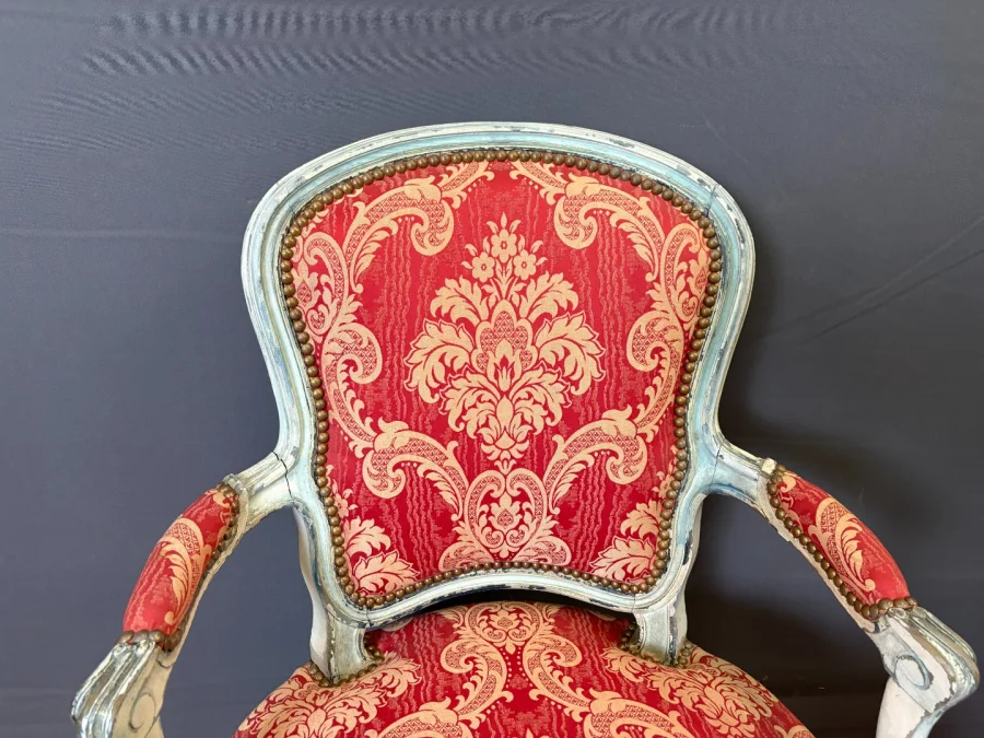 Pair Of Louis XV Style Polychrome Beech Cabriolets