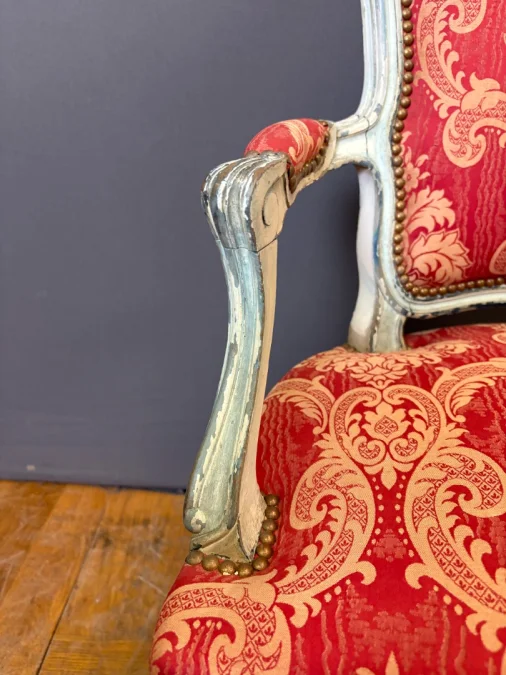 Pair Of Louis XV Style Polychrome Beech Cabriolets