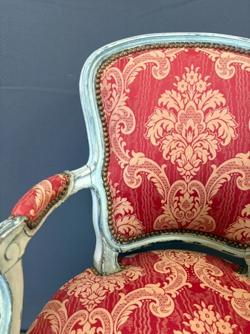 Pair Of Louis XV Style Polychrome Beech Cabriolets