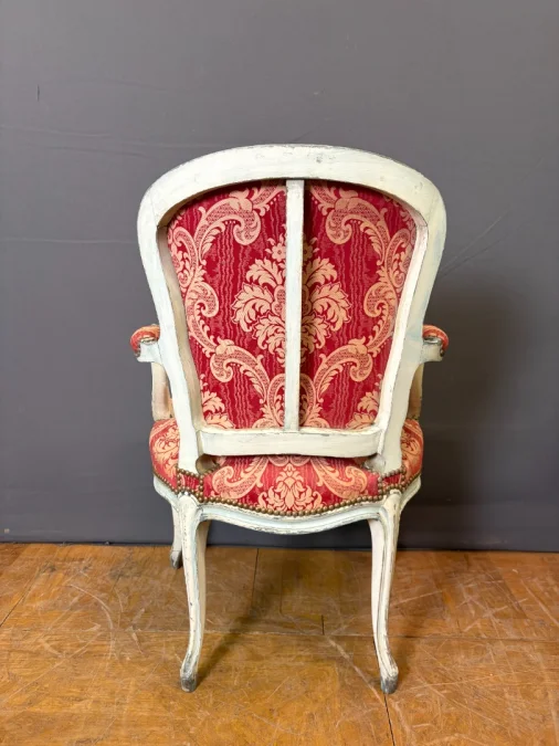 Pair Of Louis XV Style Polychrome Beech Cabriolets