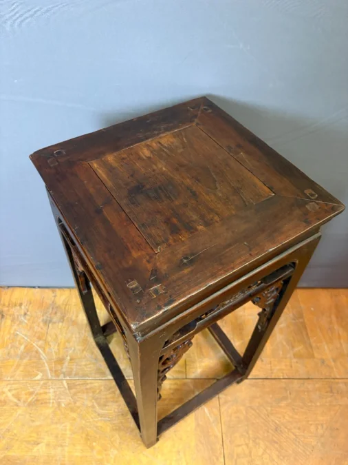 Chinese Sellette In Lacquered Wood, Late 19th Century