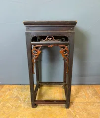 Chinese Sellette In Lacquered Wood, Late 19th Century