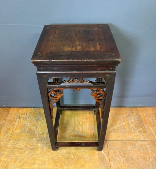 Chinese Sellette In Lacquered Wood, Late 19th Century