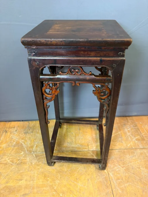 Chinese Sellette In Lacquered Wood, Late 19th Century