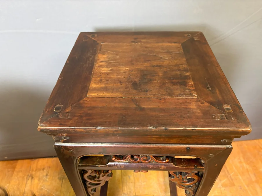 Chinese Sellette In Lacquered Wood, Late 19th Century