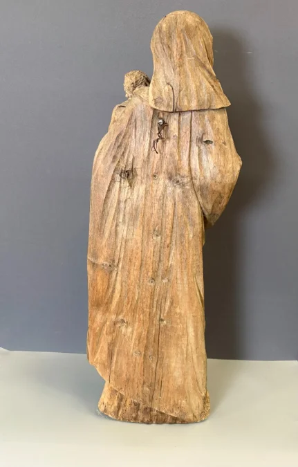 Virgin And Child In Carved Wood, Late 18th Century