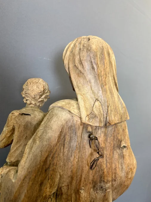 Virgin And Child In Carved Wood, Late 18th Century