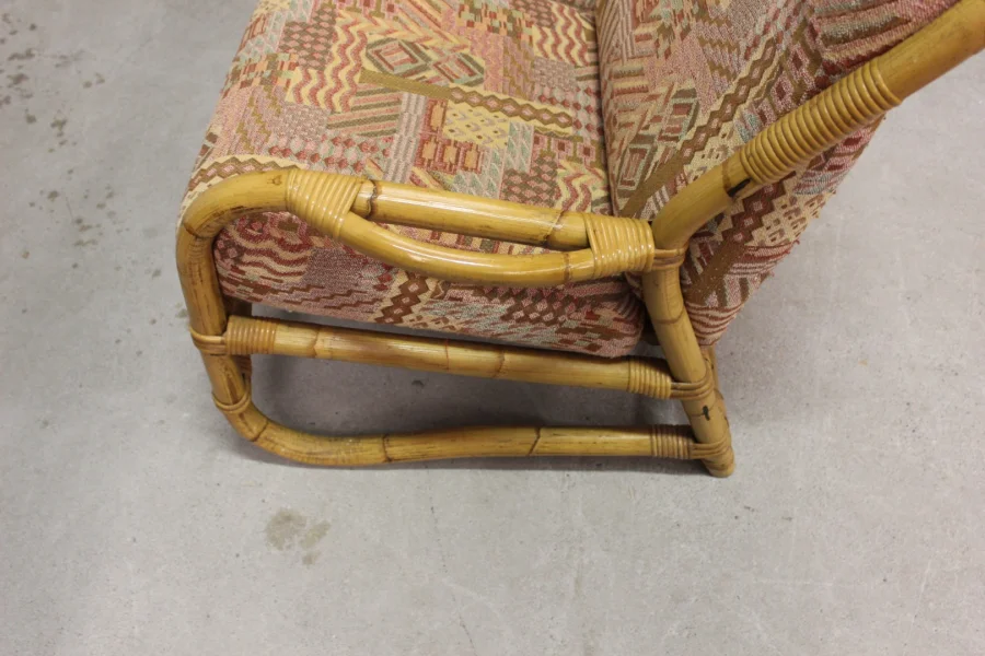 Three-seater Rattan Sofa Circa 1970