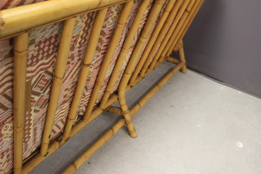 Three-seater Rattan Sofa Circa 1970