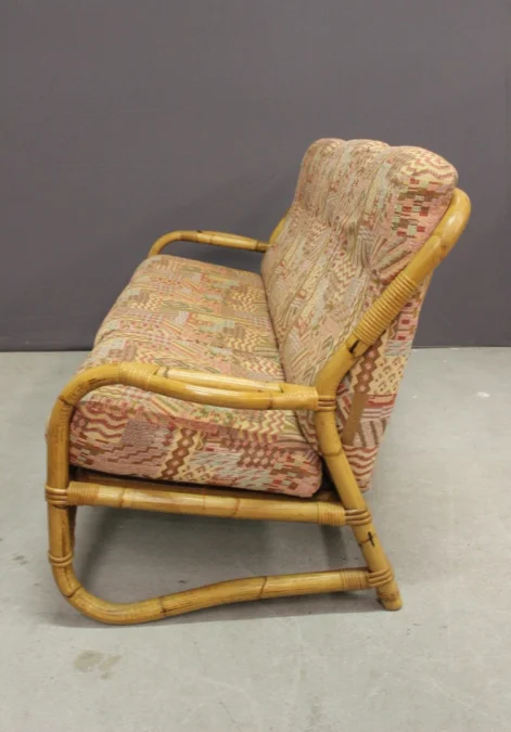 Three-seater Rattan Sofa Circa 1970