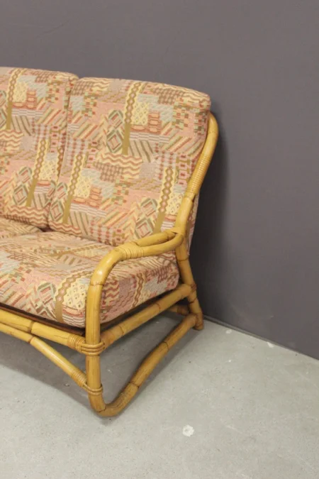 Three-seater Rattan Sofa Circa 1970