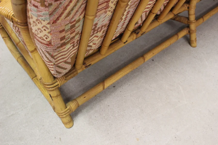 Three-seater Rattan Sofa Circa 1970