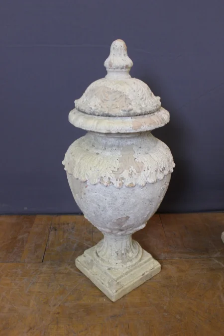 Pair Of Covered Garden Vases , XIXe
