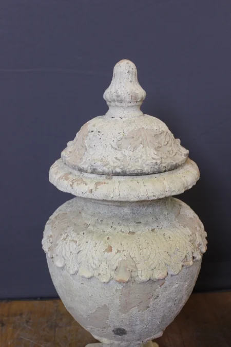 Pair Of Covered Garden Vases , XIXe