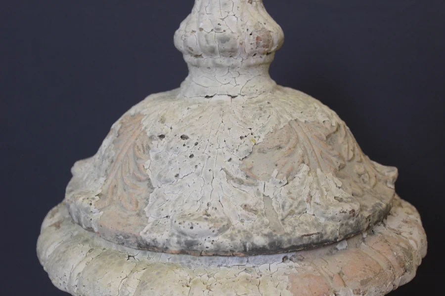 Pair Of Covered Garden Vases , XIXe