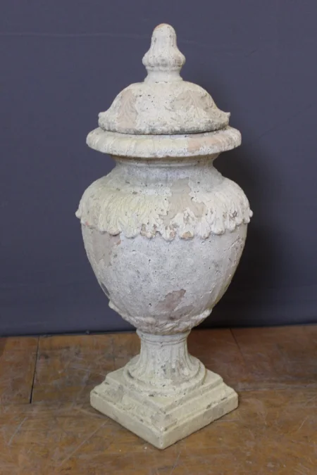 Pair Of Covered Garden Vases , XIXe