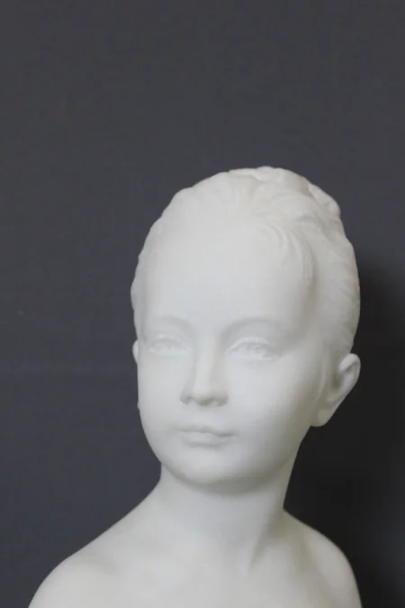 Bust Of A Young Woman , Marie Louise Brongniart , In Carrara Marble Circa 1900